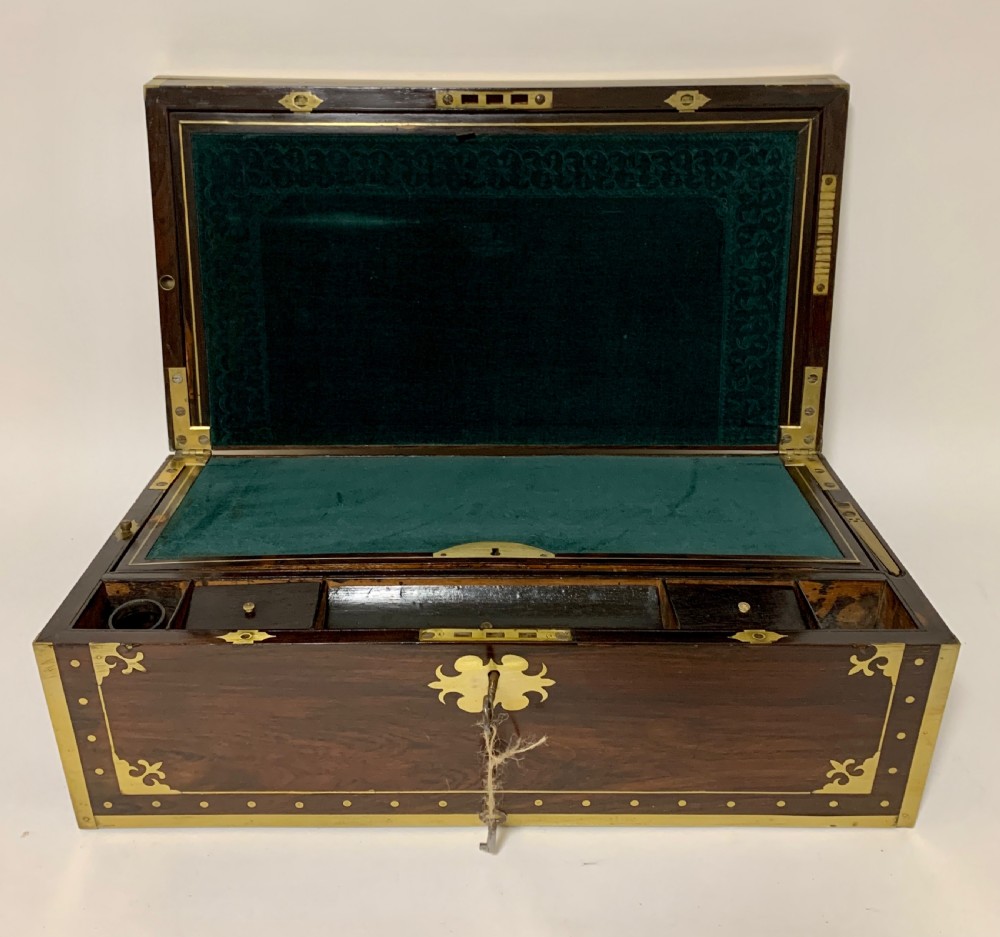 Antique Georgian Campaign Writing Slope View III