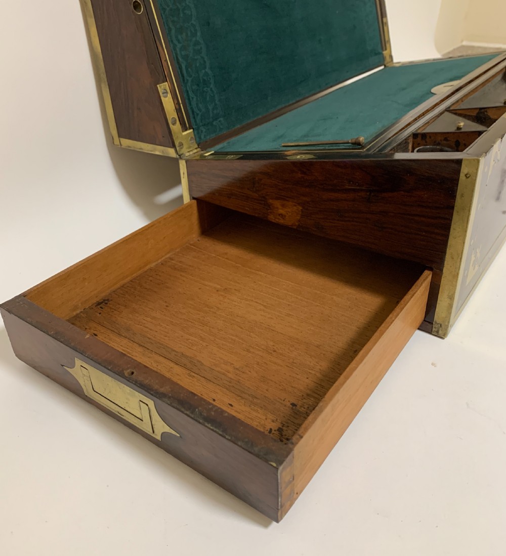 Antique Georgian Campaign Writing Slope View IV