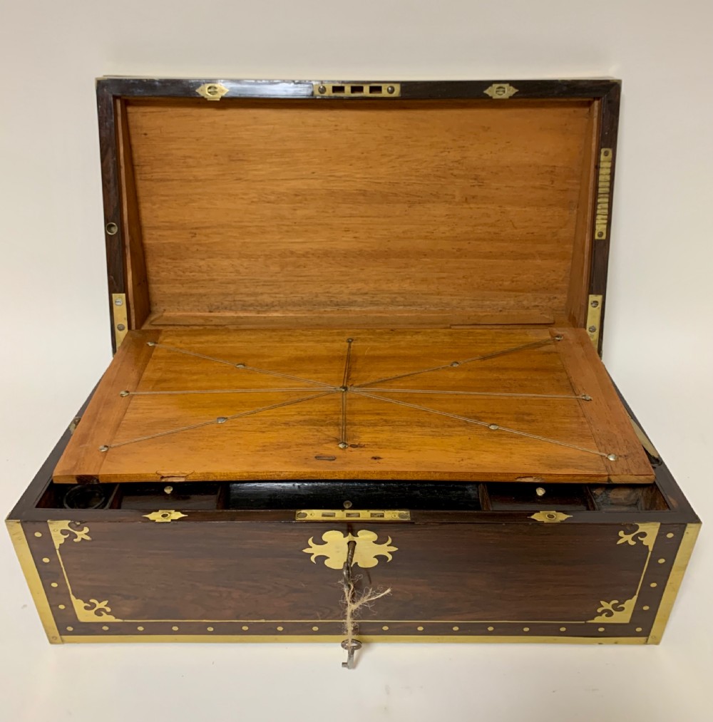 Antique Georgian Campaign Writing Slope View VII