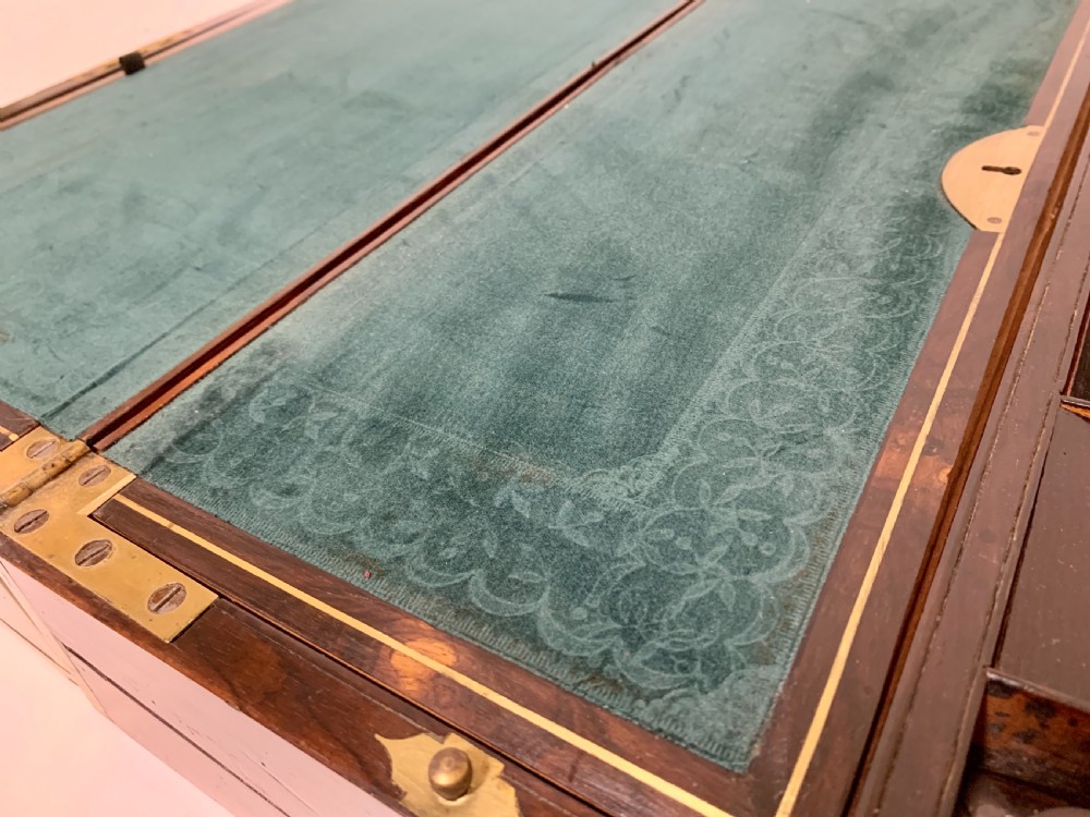 Antique Georgian Campaign Writing Slope View XV