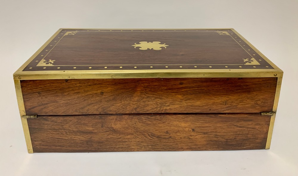 Antique Georgian Campaign Writing Slope View XVII