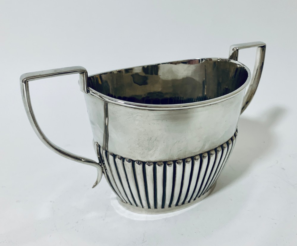 Antique Solid Sterling Silver Three Piece Tea Set Service View X