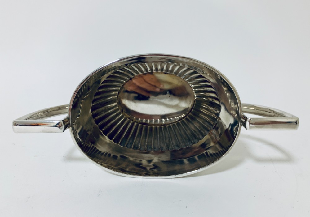 Antique Solid Sterling Silver Three Piece Tea Set Service View XIV