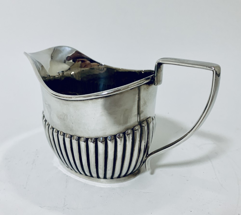 Antique Solid Sterling Silver Three Piece Tea Set Service View XXI