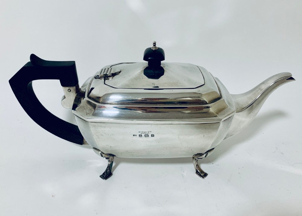 Antique Solid Sterling Silver Three Part Tea Service View III