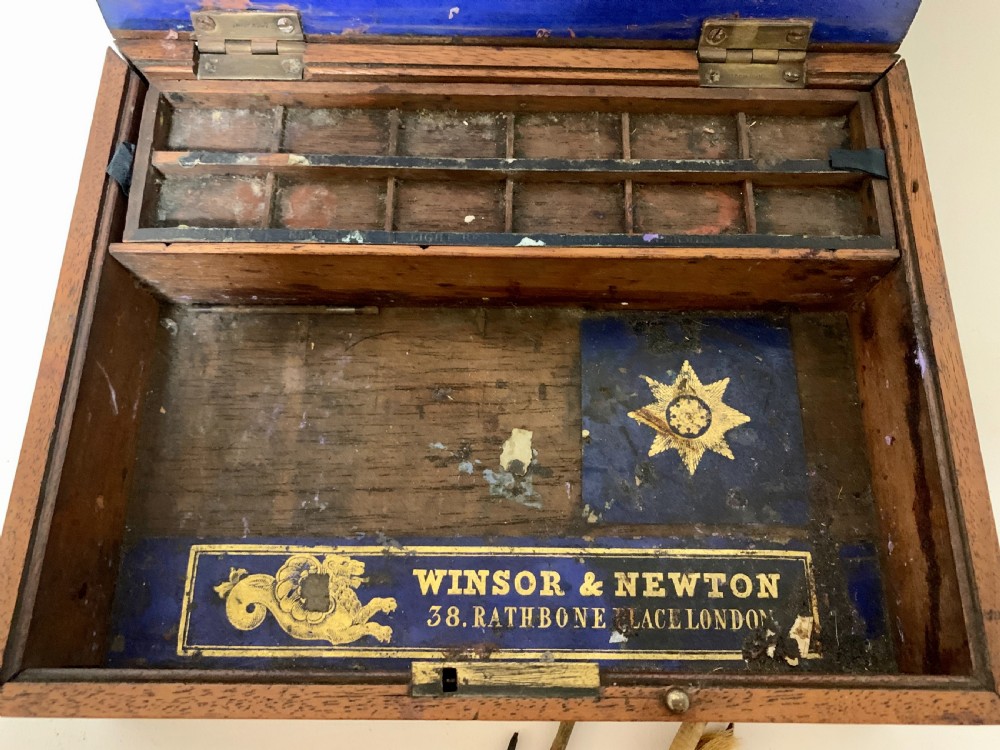 Victorian Winsor and Newton Artists Watercolour Paint Box View VI