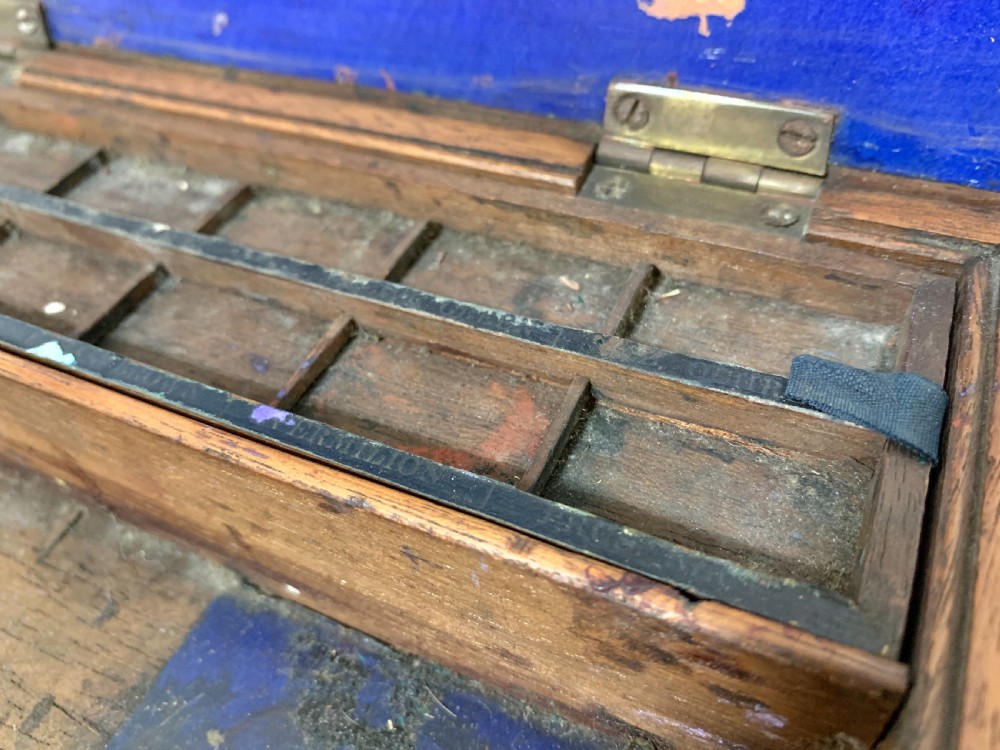 Victorian Winsor and Newton Artists Watercolour Paint Box View IX