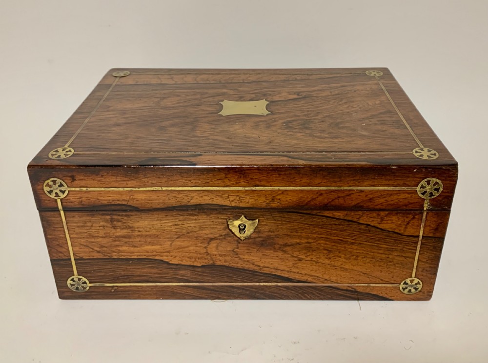 Victorian Rosewood Inlaid Vanity Box View II