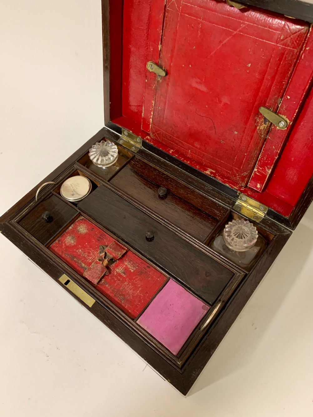Victorian Rosewood Inlaid Vanity Box View IV