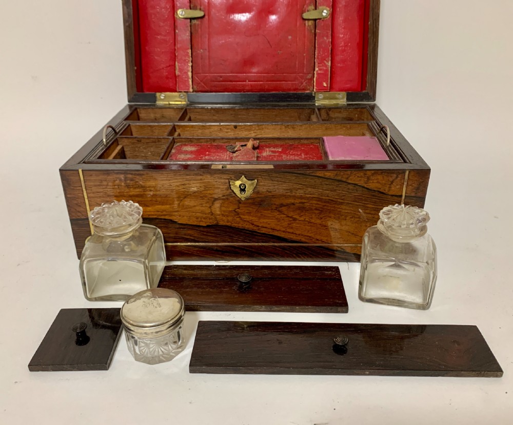 Victorian Rosewood Inlaid Vanity Box View VII