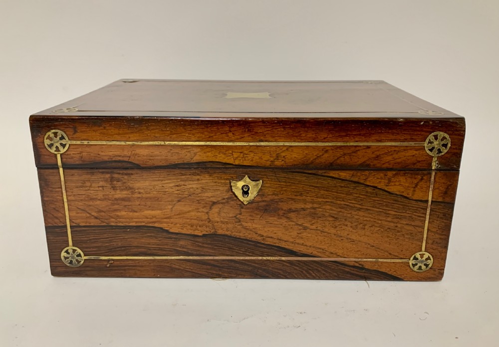 Victorian Rosewood Inlaid Vanity Box View X