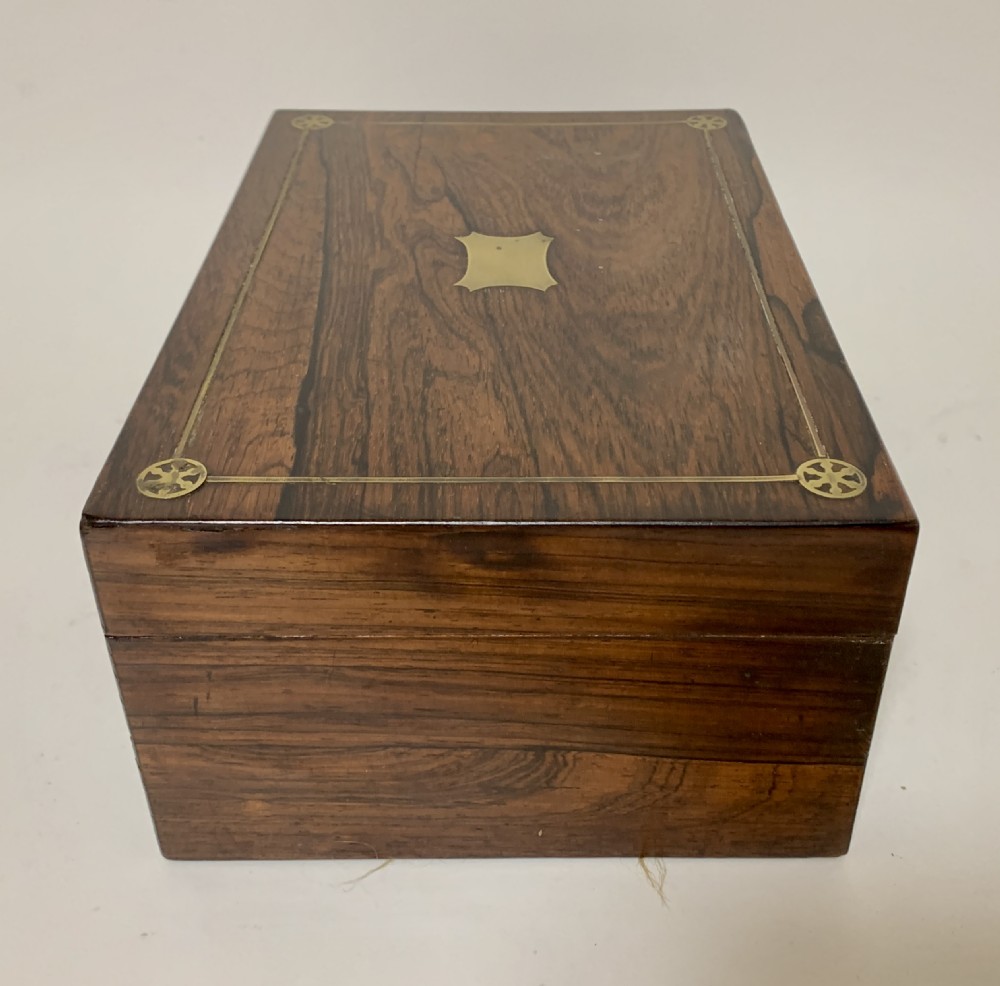 Victorian Rosewood Inlaid Vanity Box View XII