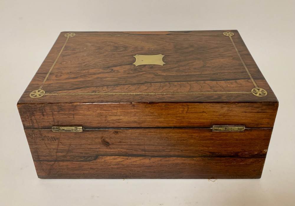 Victorian Rosewood Inlaid Vanity Box View XIII