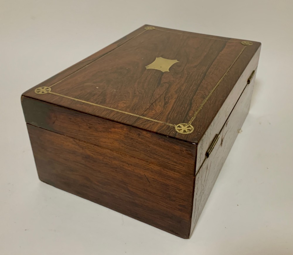 Victorian Rosewood Inlaid Vanity Box View XIV