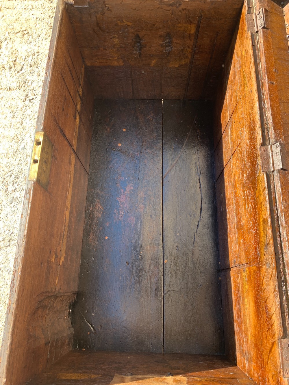 Georgian Oak Strapped Silver Chest View XIV