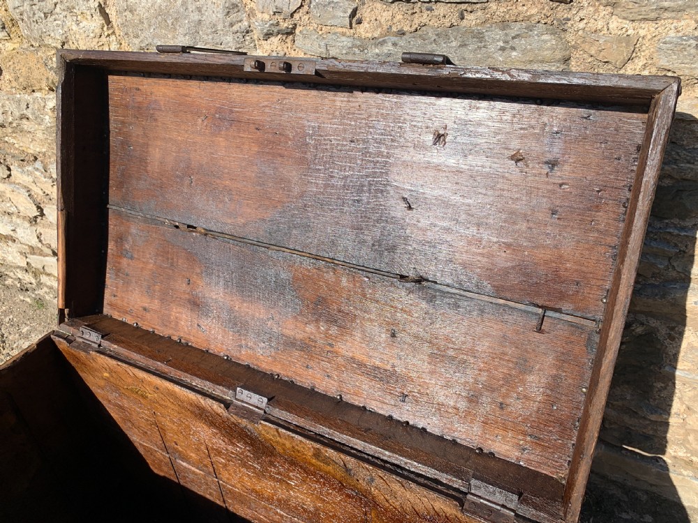 Georgian Oak Strapped Silver Chest View XVIII
