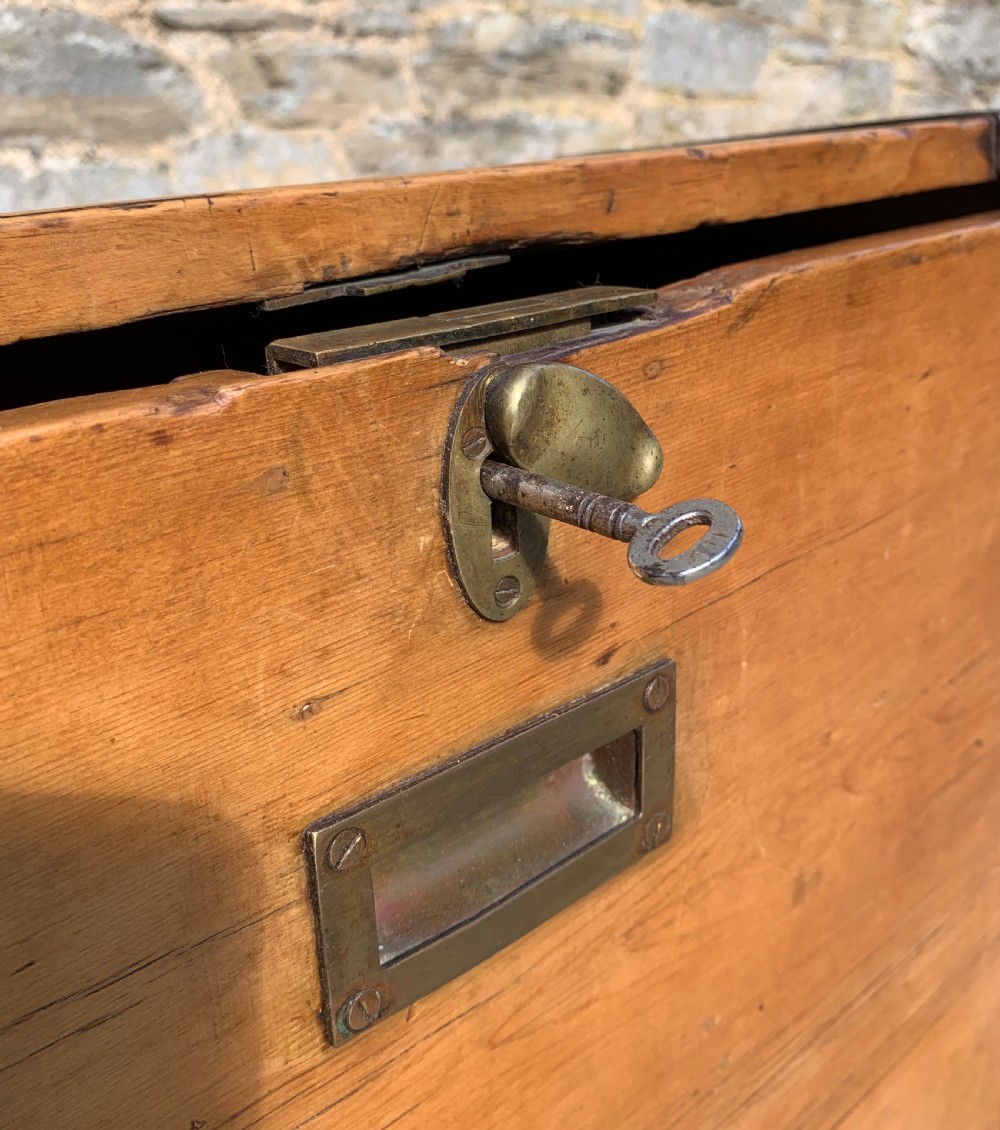 Antique Pine Campaign Chest View XIV