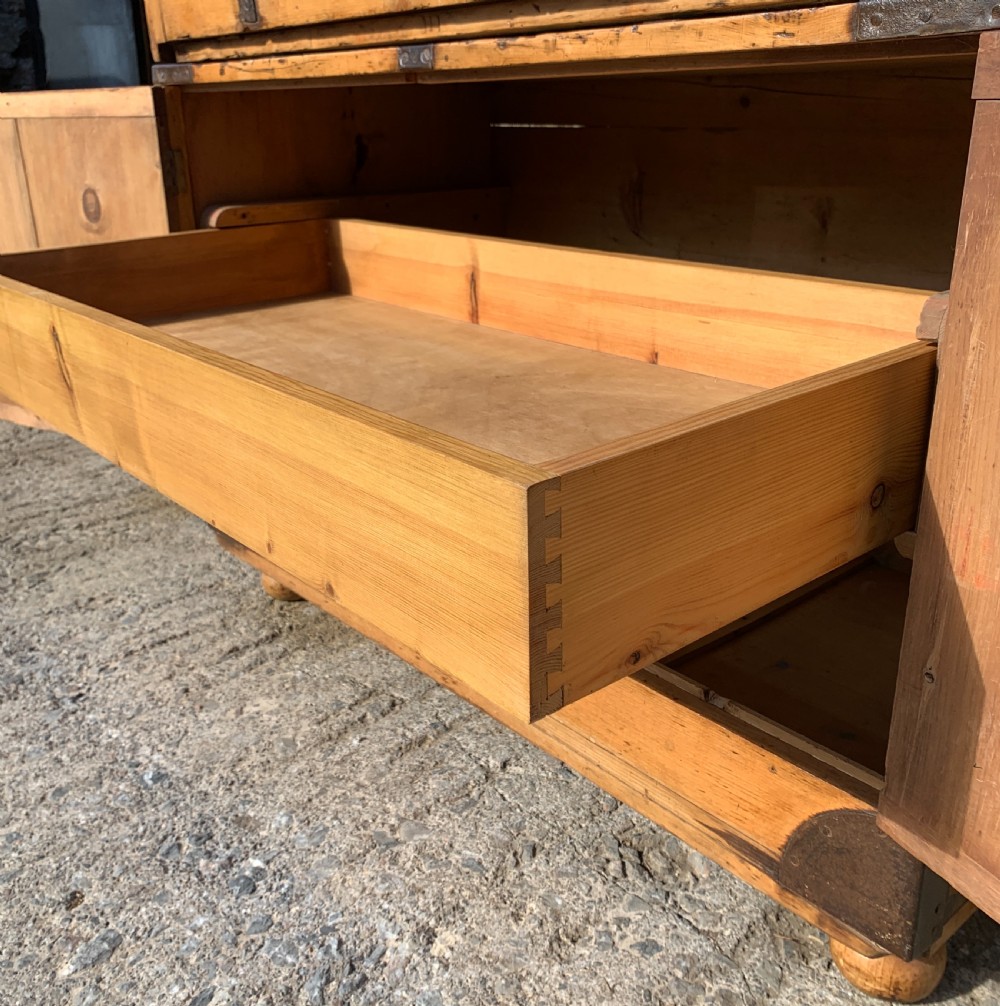Antique Pine Campaign Chest View XVII