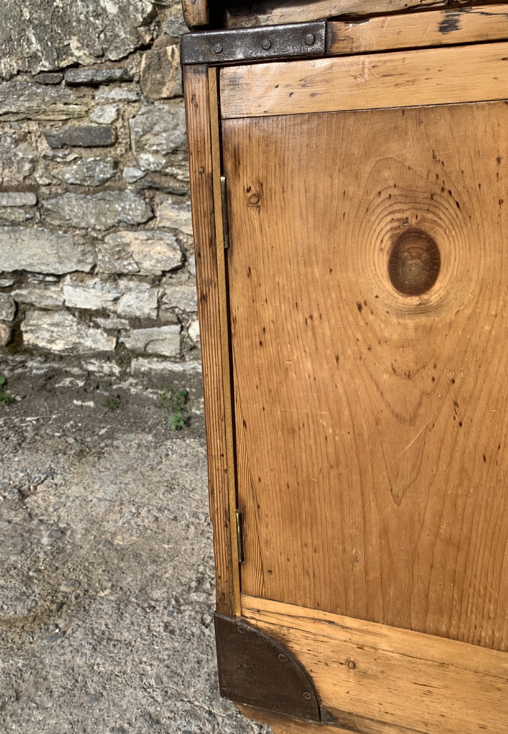 Antique Pine Campaign Chest View XVIII