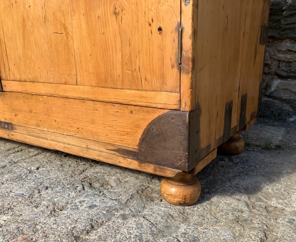 Antique Pine Campaign Chest View XXII