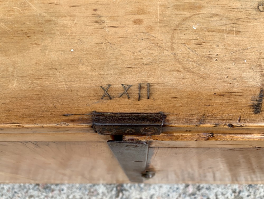 Antique Pine Campaign Chest View XXVII