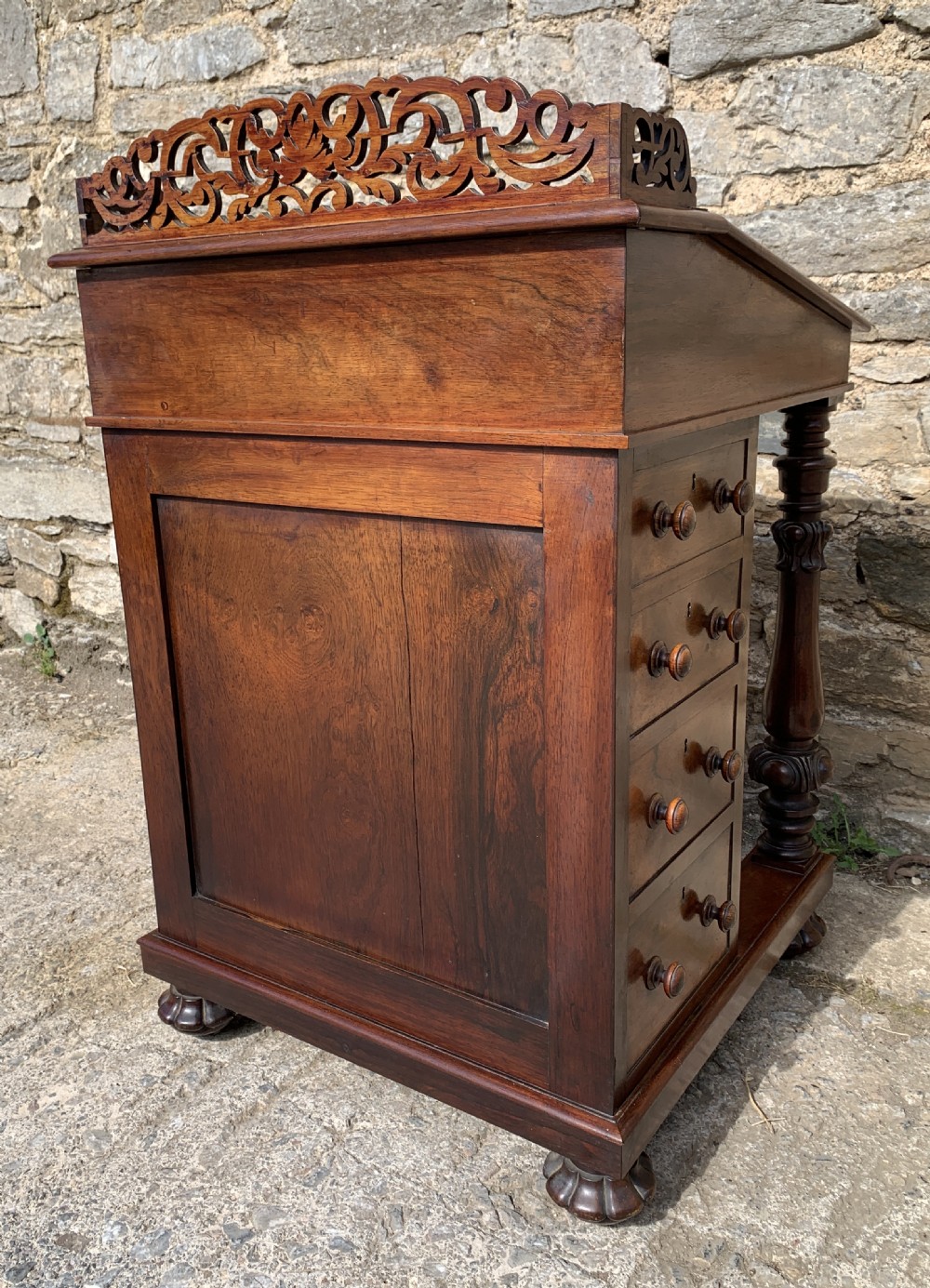 Regency Rosewood Davenport Desk View XVI