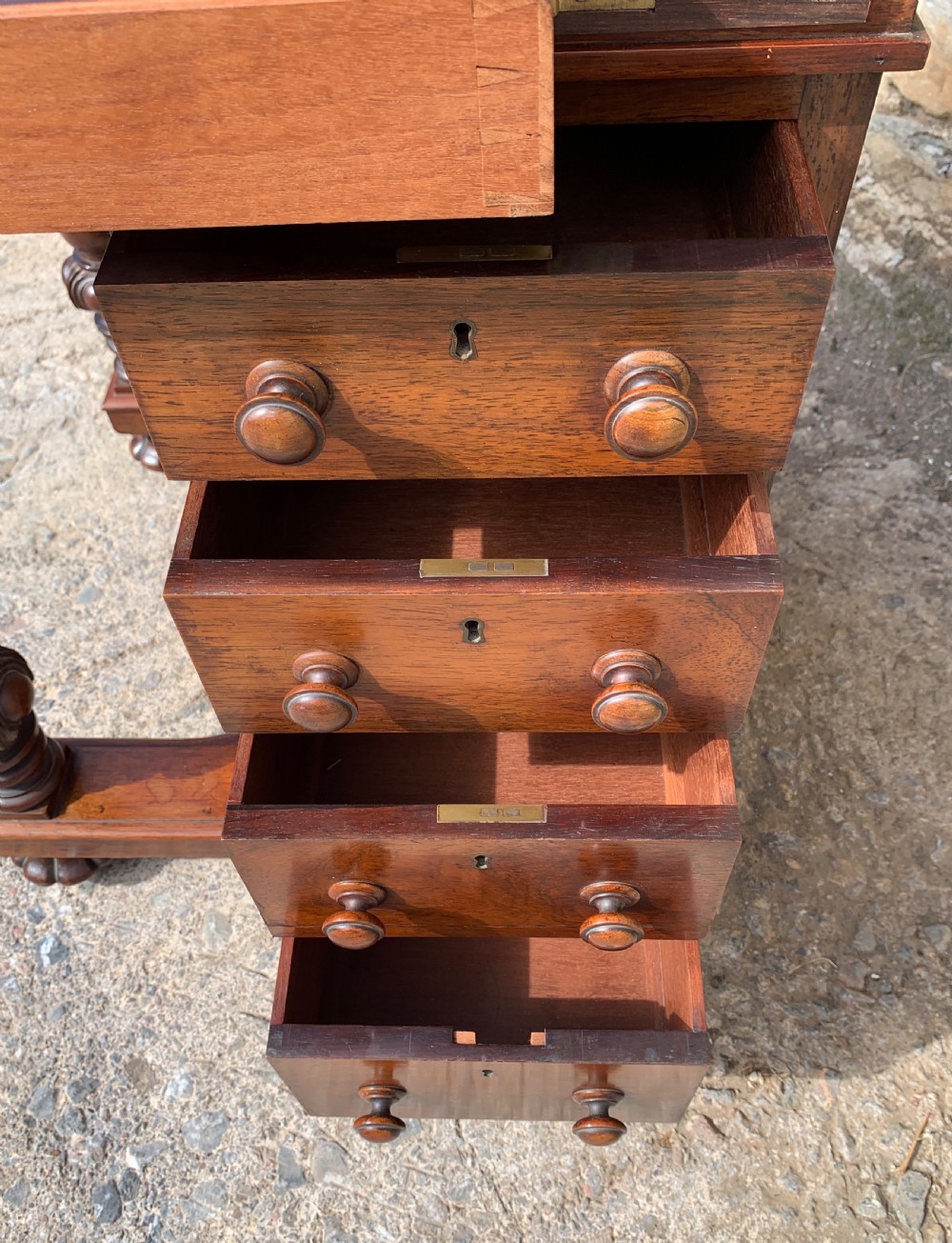 Regency Rosewood Davenport Desk View XVII