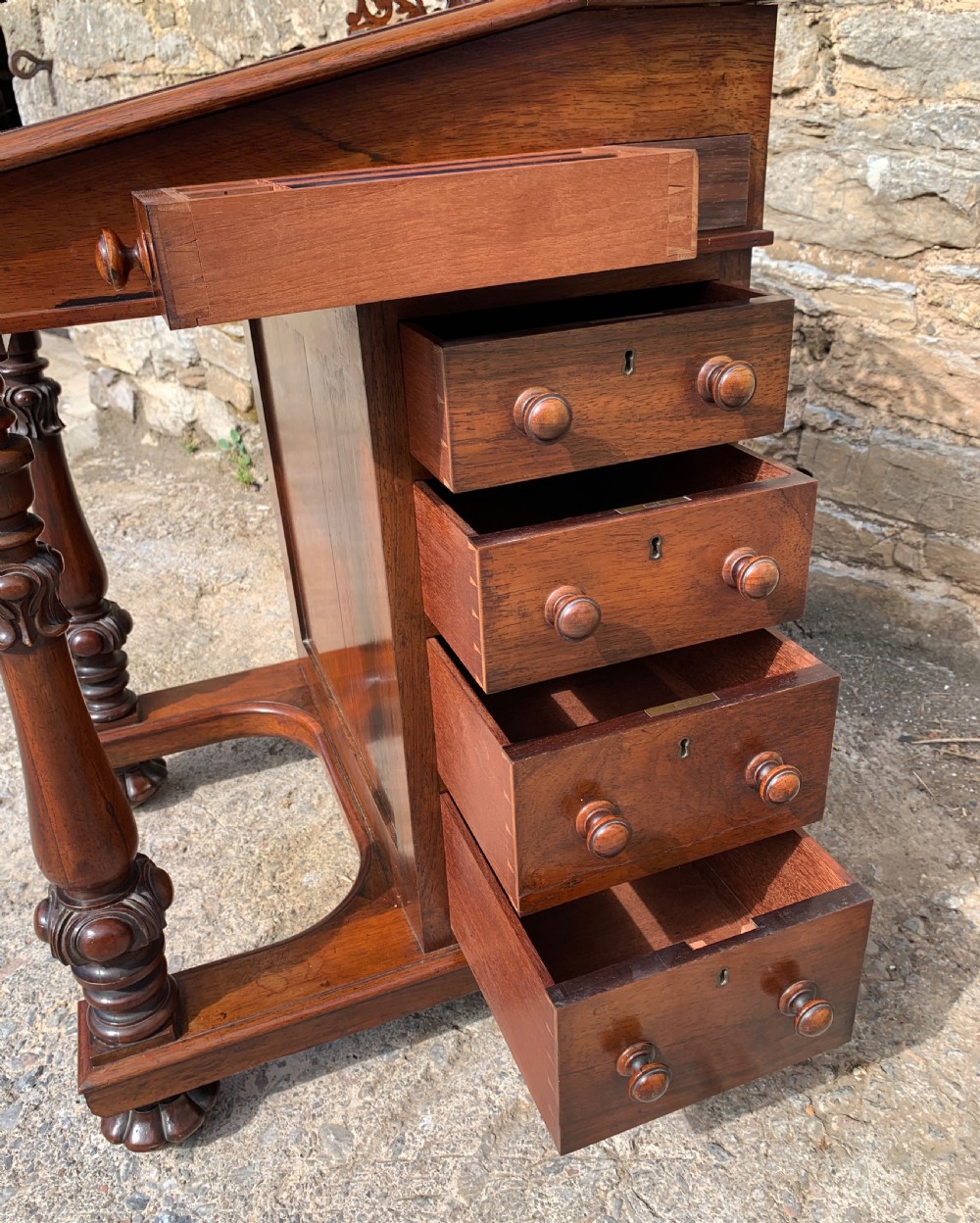 Regency Rosewood Davenport Desk View XX