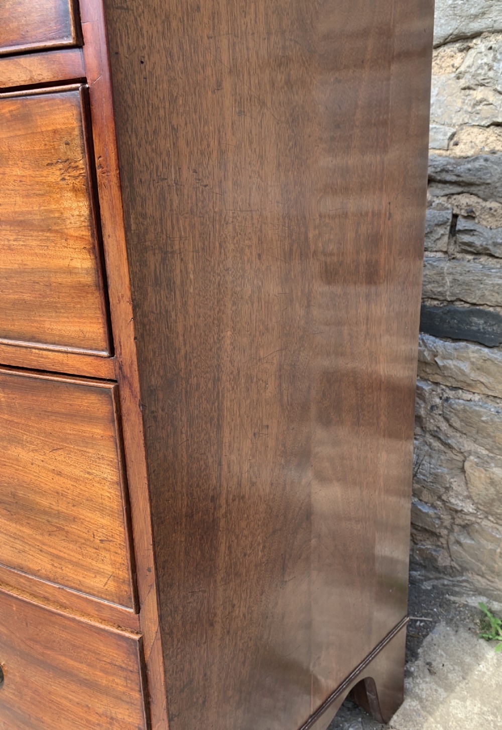 Regency Mahogany Bow Front Chest of Drawers View VIII