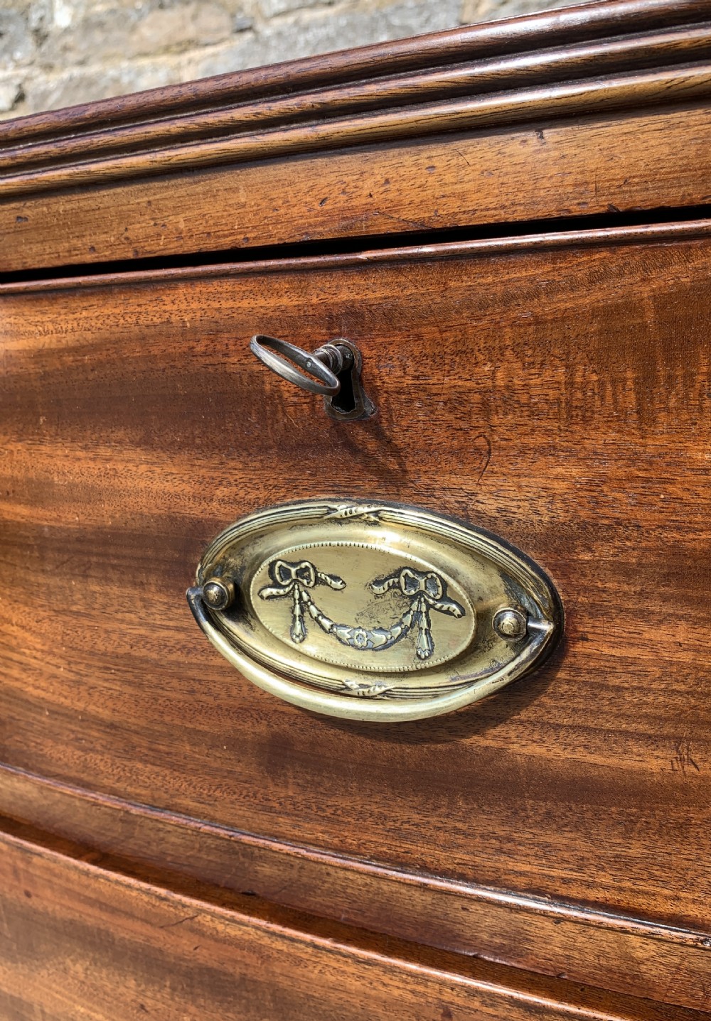 Regency Mahogany Bow Front Chest of Drawers View X