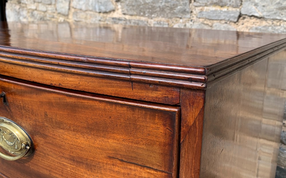 Regency Mahogany Bow Front Chest of Drawers View XIII