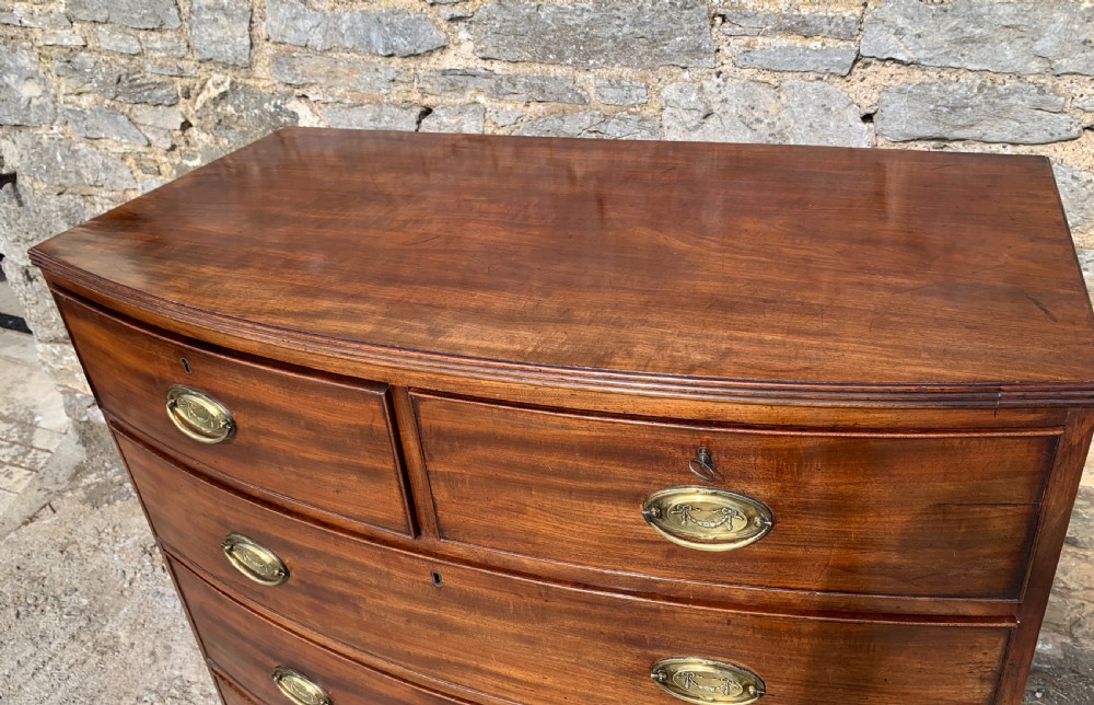 Regency Mahogany Bow Front Chest of Drawers View XVIII