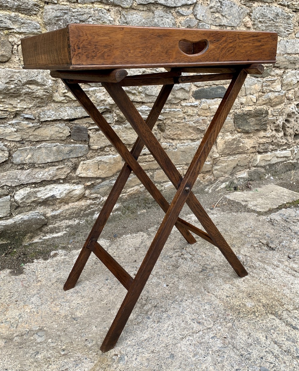 Antique Oak Butlers Tray View IV