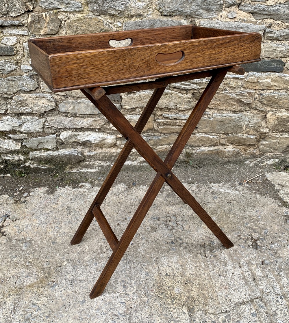Antique Oak Butlers Tray View IX
