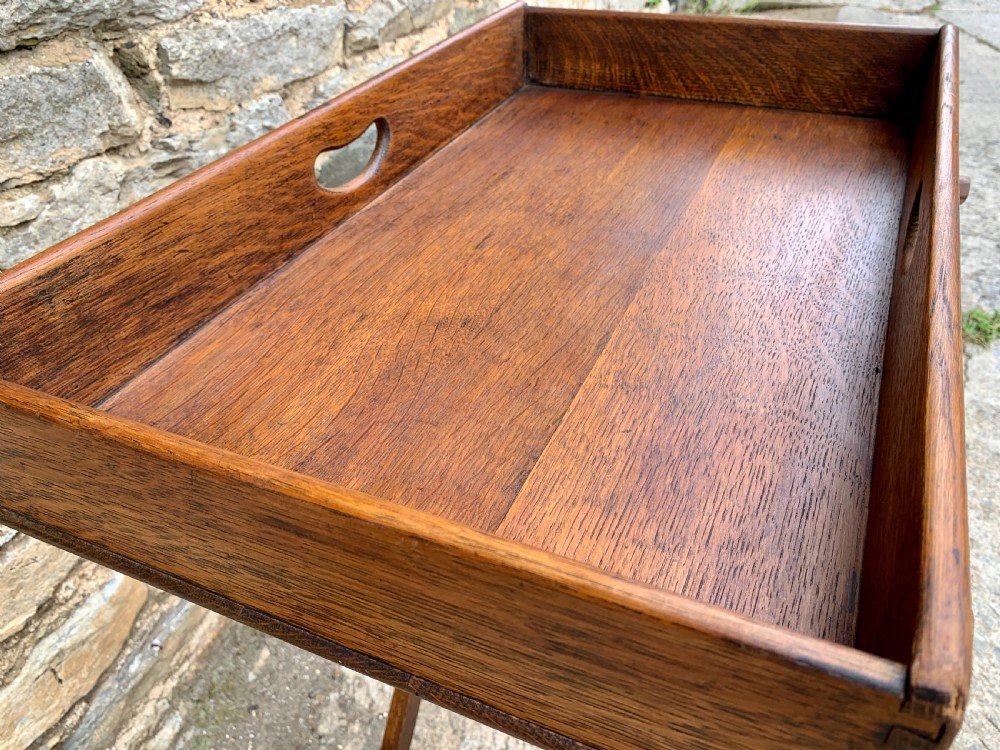 Antique Oak Butlers Tray View XVI