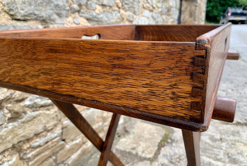 Antique Oak Butlers Tray View XVII