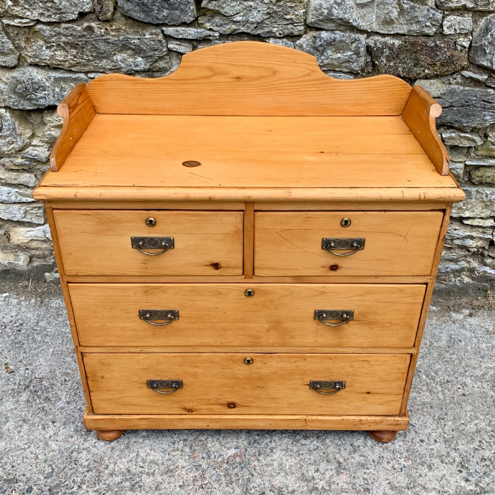 Victorian Stripped Pine Chest of Drawers View II