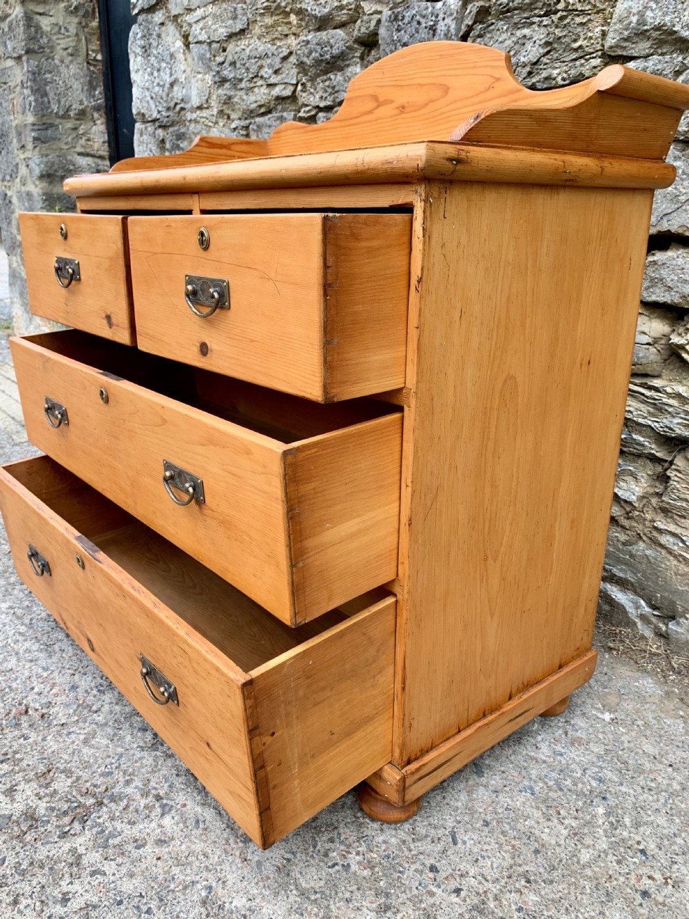 Victorian Stripped Pine Chest of Drawers View IX