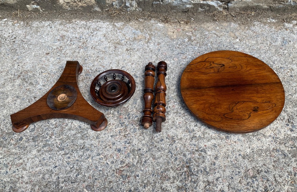 Regency Rosewood Campaign Wine Table View XVI