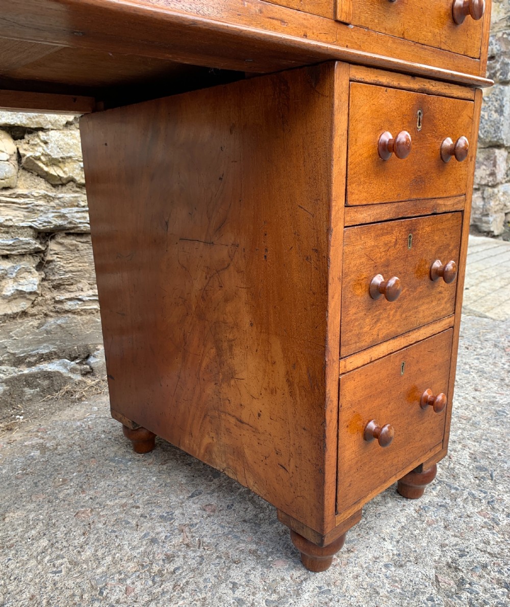 Antique Mahogany Campaign Writing Desk View VII
