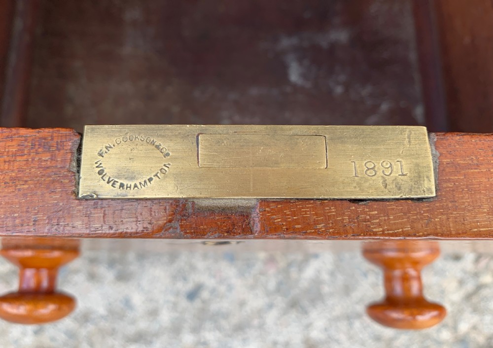 Antique Mahogany Campaign Writing Desk View VIII