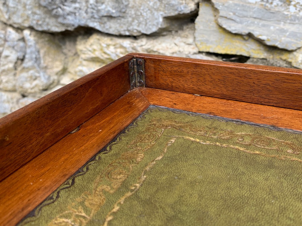 Antique Mahogany Campaign Writing Desk View X