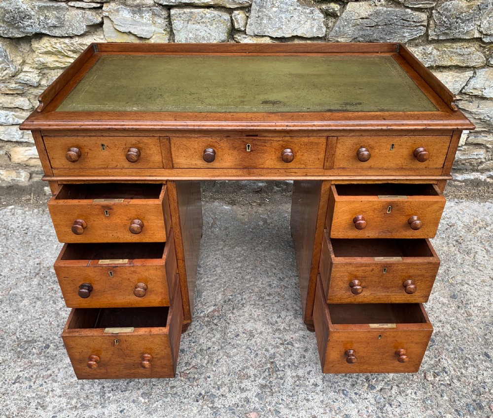 Antique Mahogany Campaign Writing Desk View XIX