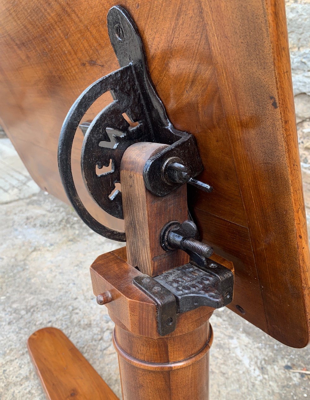 Victorian Mahogany Adjustable Reading Table View XI