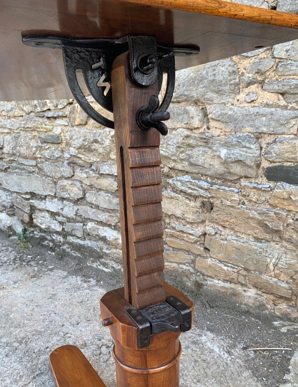 Victorian Mahogany Adjustable Reading Table View XII