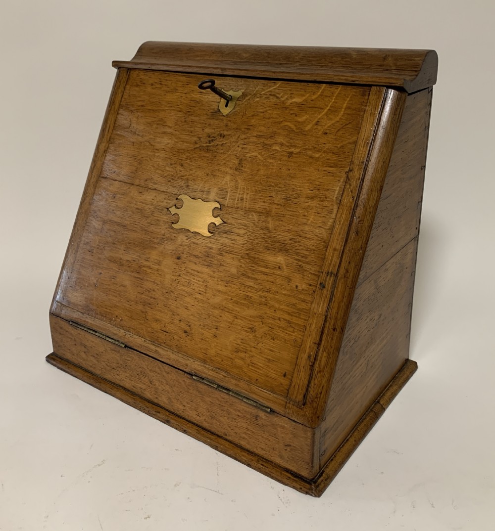 Antique Edwardian Oak Stationery Cabinet
