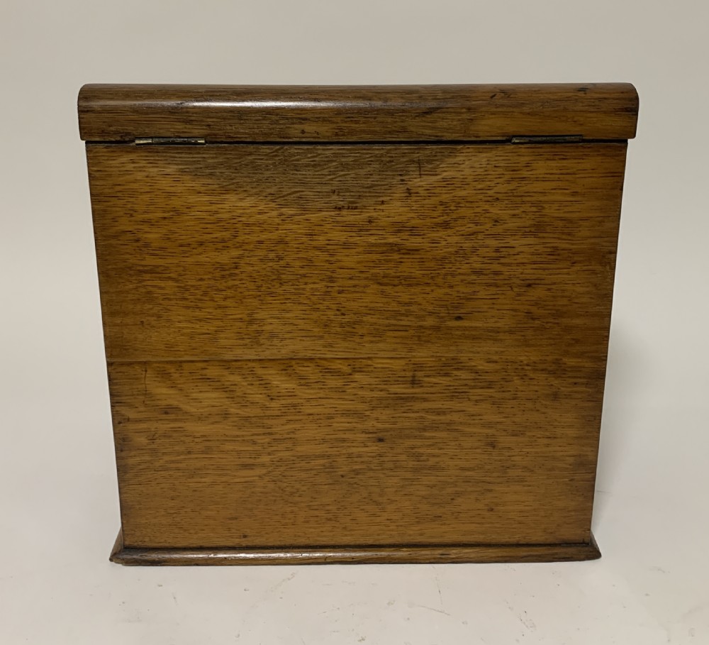 Antique Edwardian Oak Stationery Cabinet View VII
