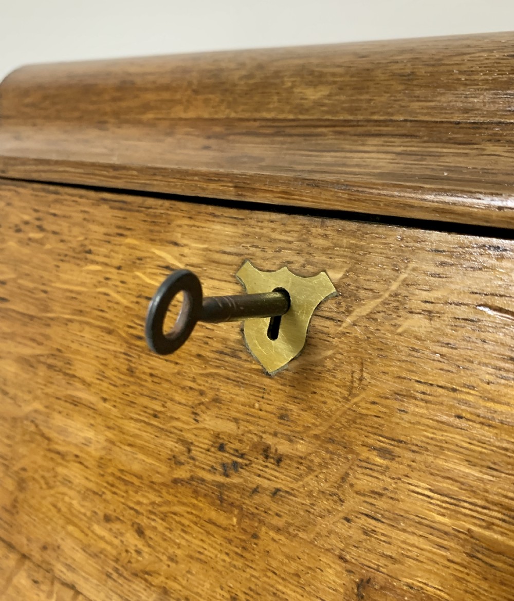 Antique Edwardian Oak Stationery Cabinet View XIII