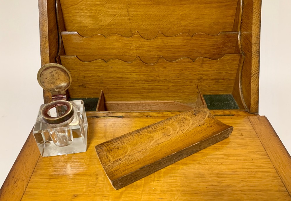 Antique Edwardian Oak Stationery Cabinet View XIV