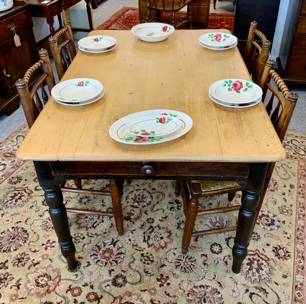 Victorian Pine Farmhouse Table View II